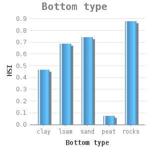 Bar chart for Bottom type showing HSI by Bottom type